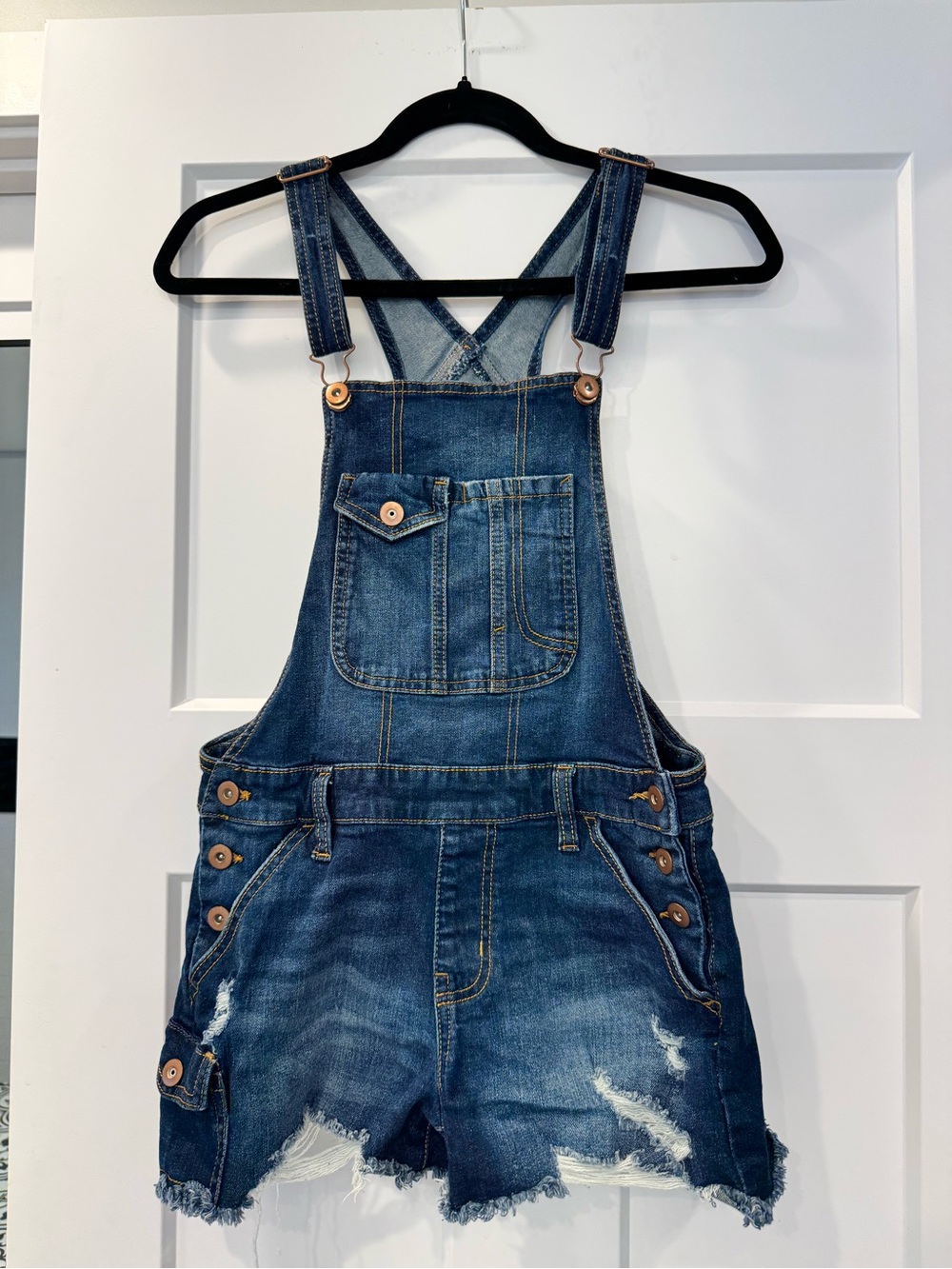 Denim Shortalls Overalls - Blue